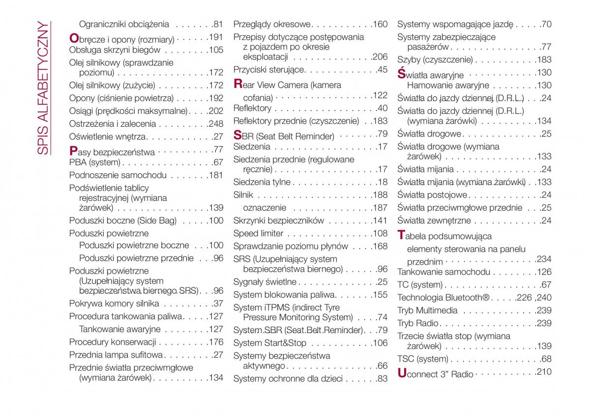 Fiat Tipo combi instrukcja obslugi / page 256