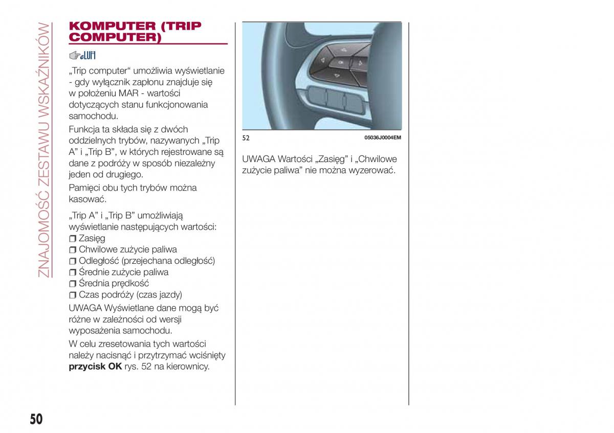 Fiat Tipo combi instrukcja obslugi / page 52