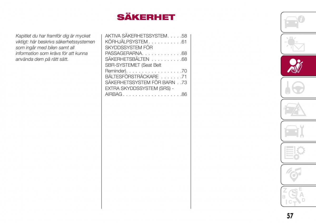 Fiat Tipo combi instruktionsbok / page 59