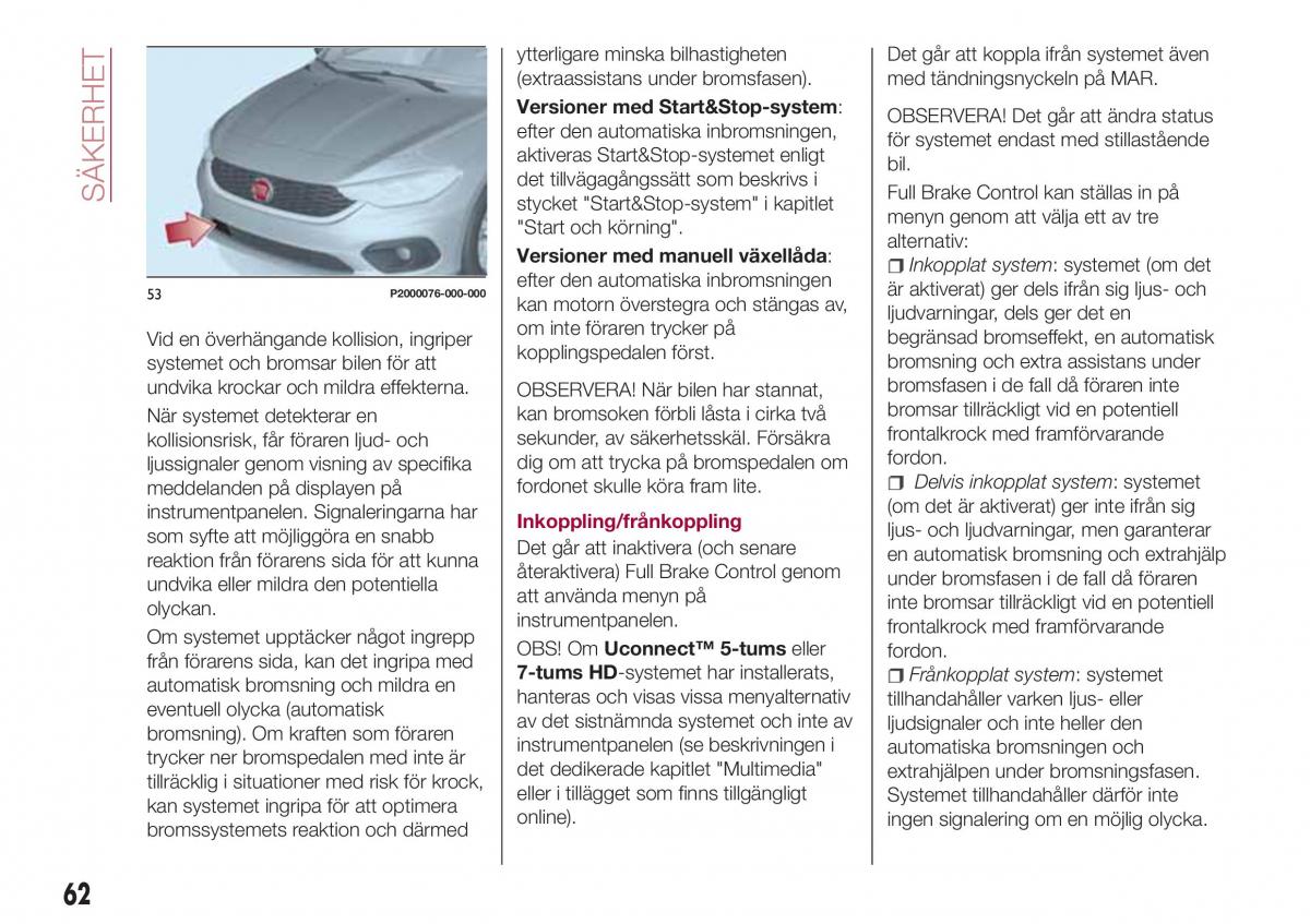 Fiat Tipo combi instruktionsbok / page 64