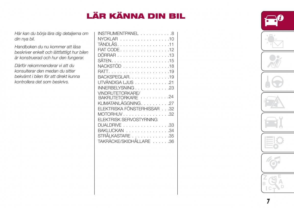 Fiat Tipo combi instruktionsbok / page 9