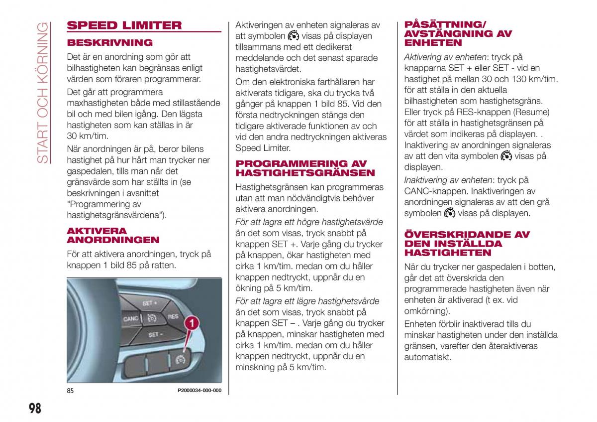 Fiat Tipo combi instruktionsbok / page 100