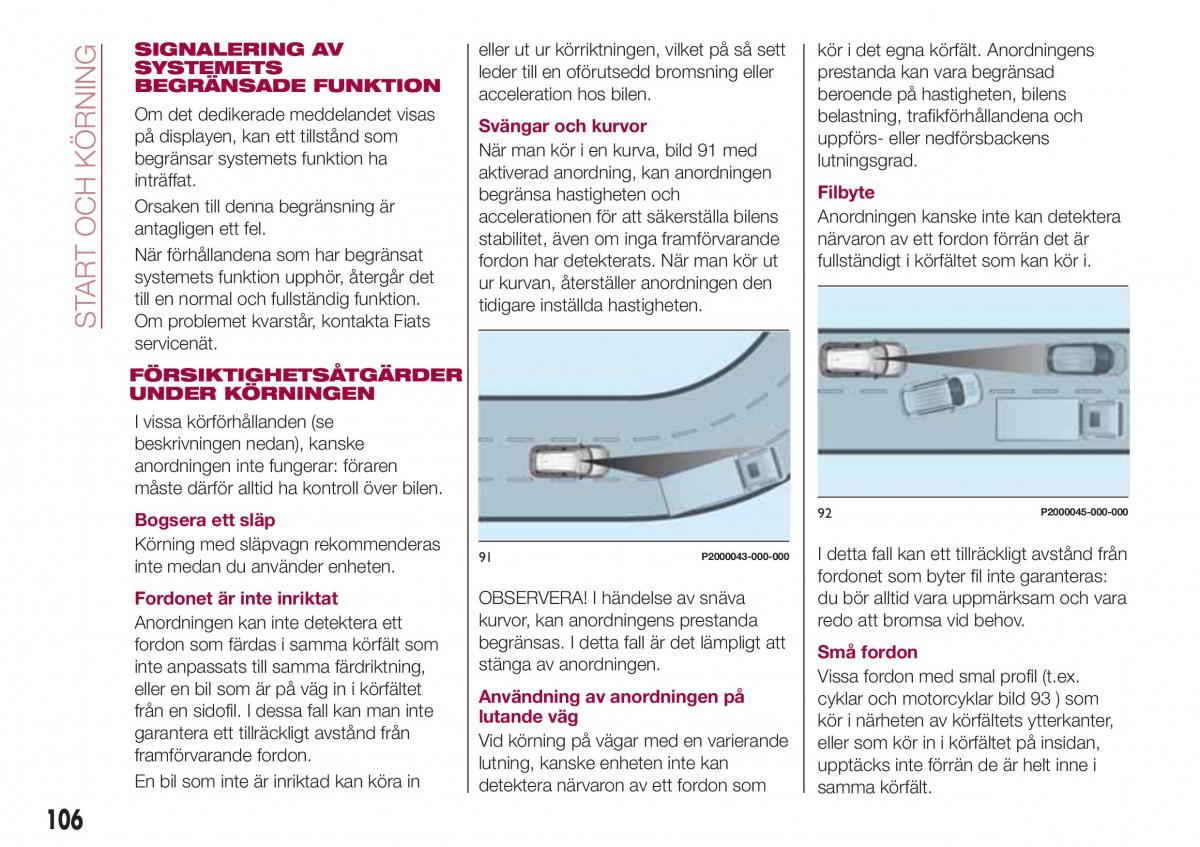 Fiat Tipo combi instruktionsbok / page 108