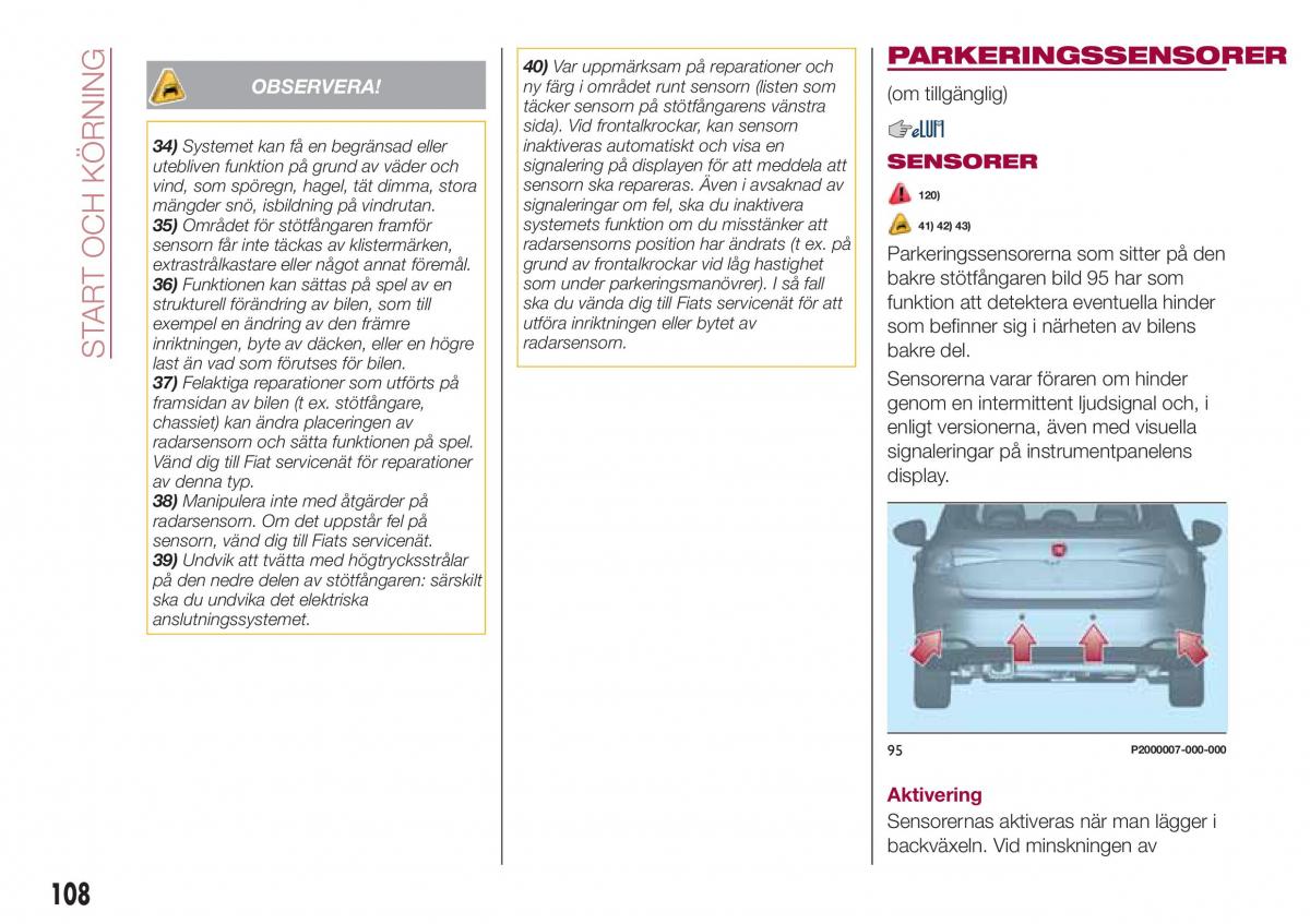 Fiat Tipo combi instruktionsbok / page 110