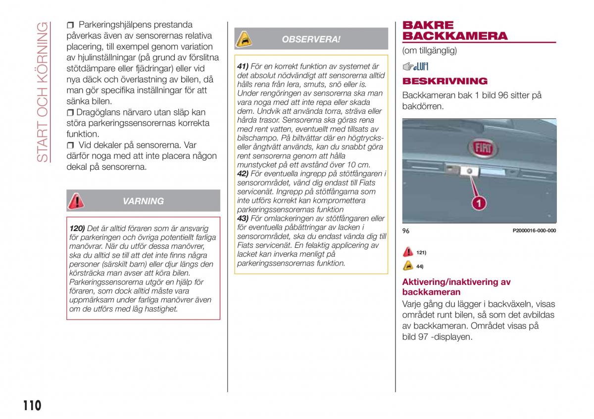 Fiat Tipo combi instruktionsbok / page 112