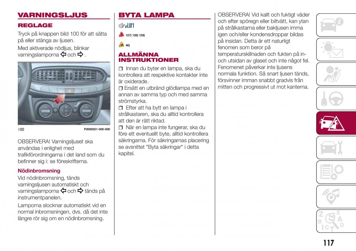 Fiat Tipo combi instruktionsbok / page 119