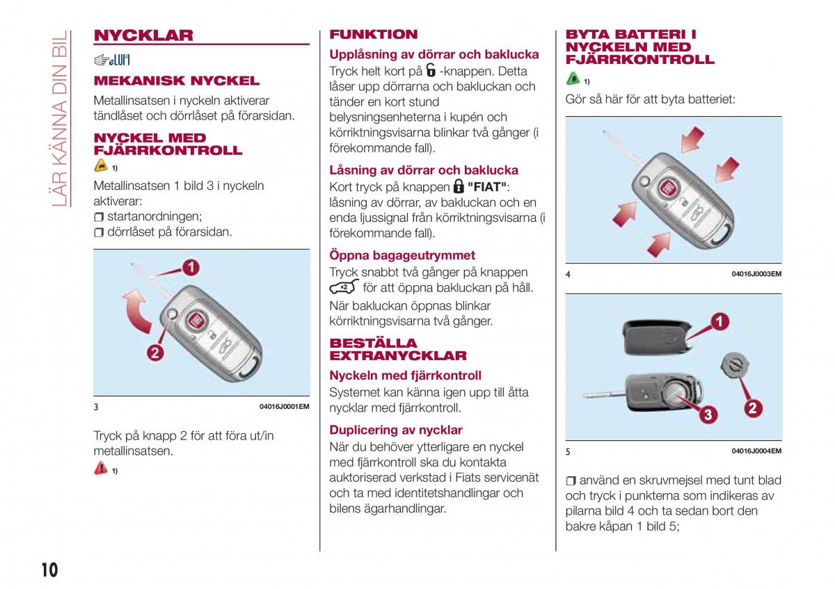 Fiat Tipo combi instruktionsbok / page 12