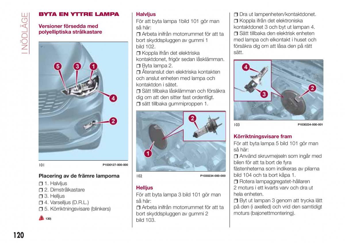 Fiat Tipo combi instruktionsbok / page 122