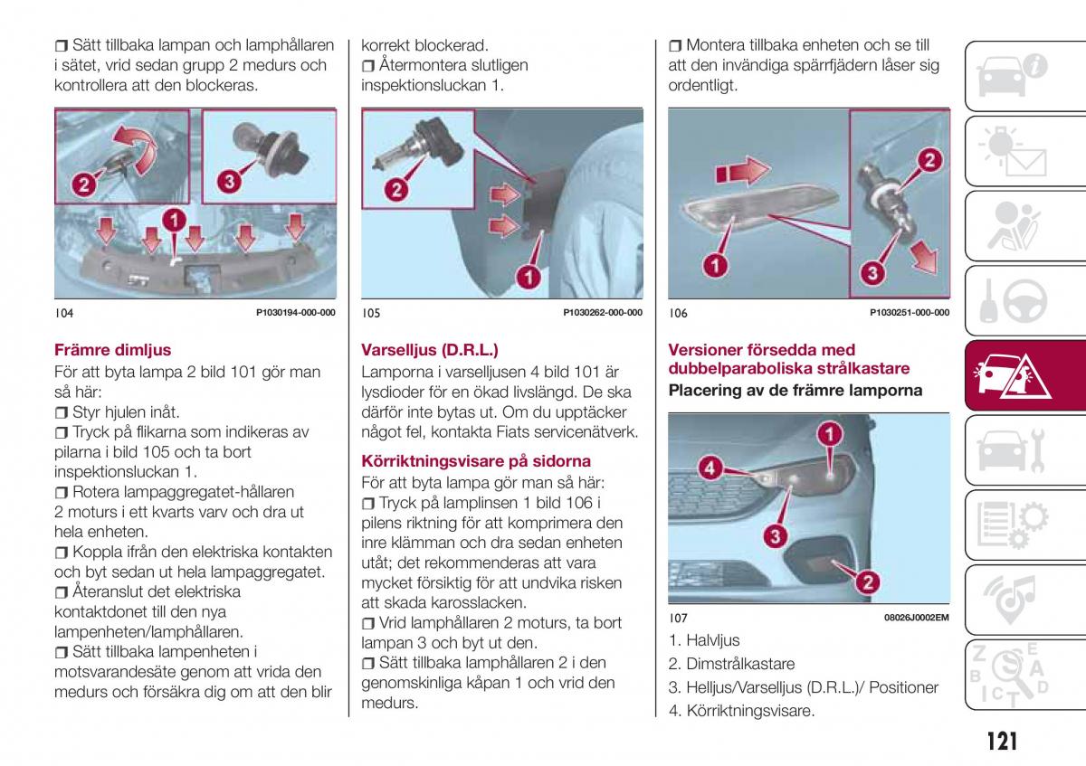 Fiat Tipo combi instruktionsbok / page 123