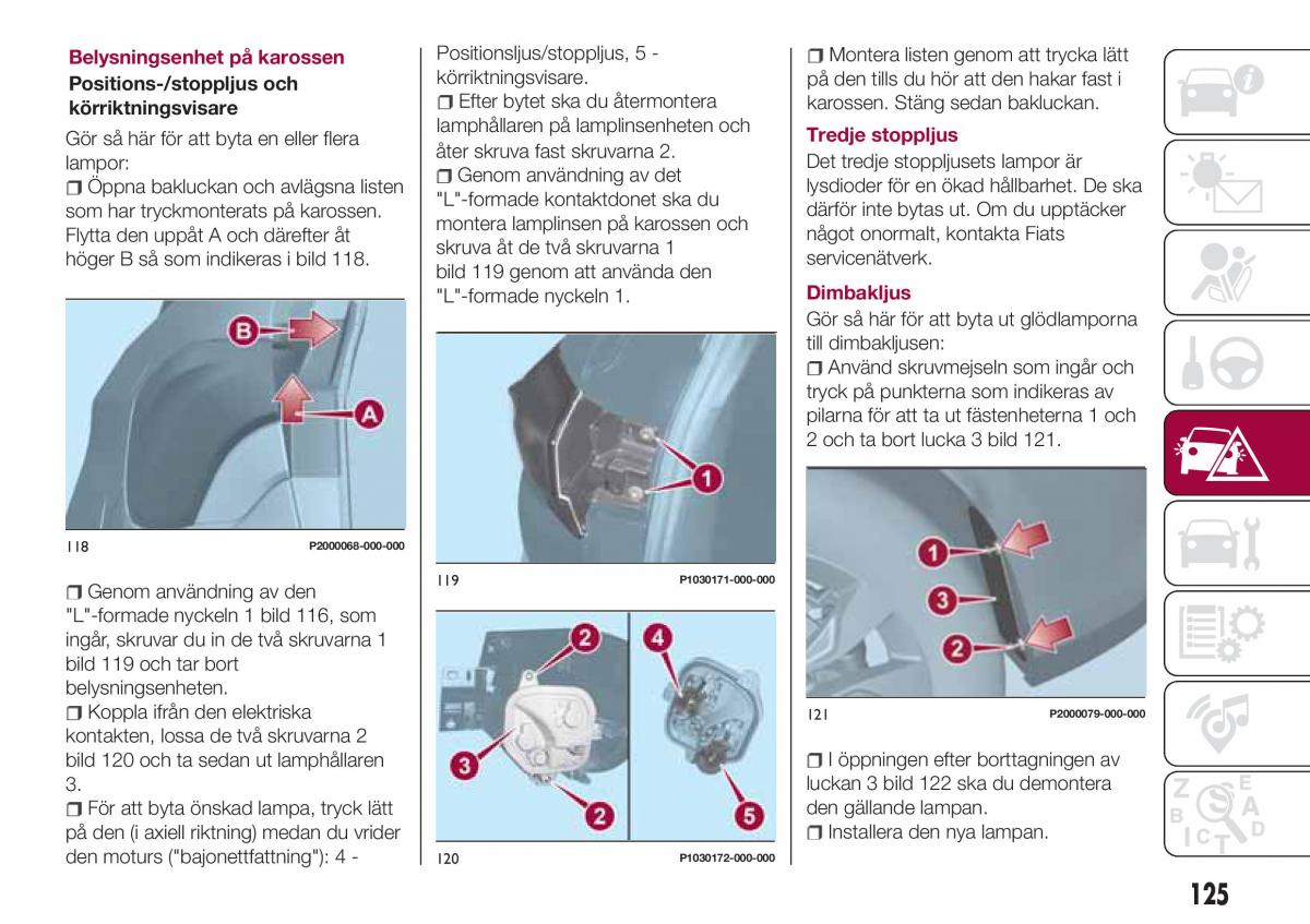 Fiat Tipo combi instruktionsbok / page 127