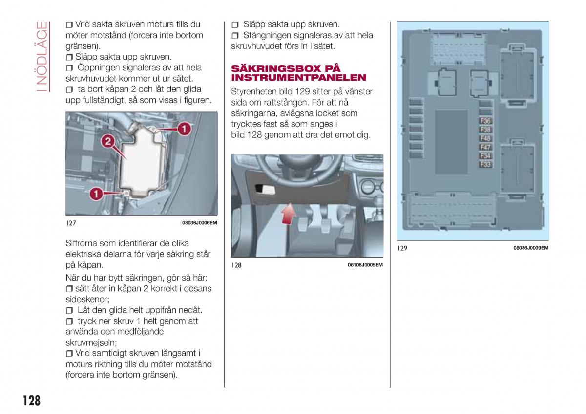 Fiat Tipo combi instruktionsbok / page 130