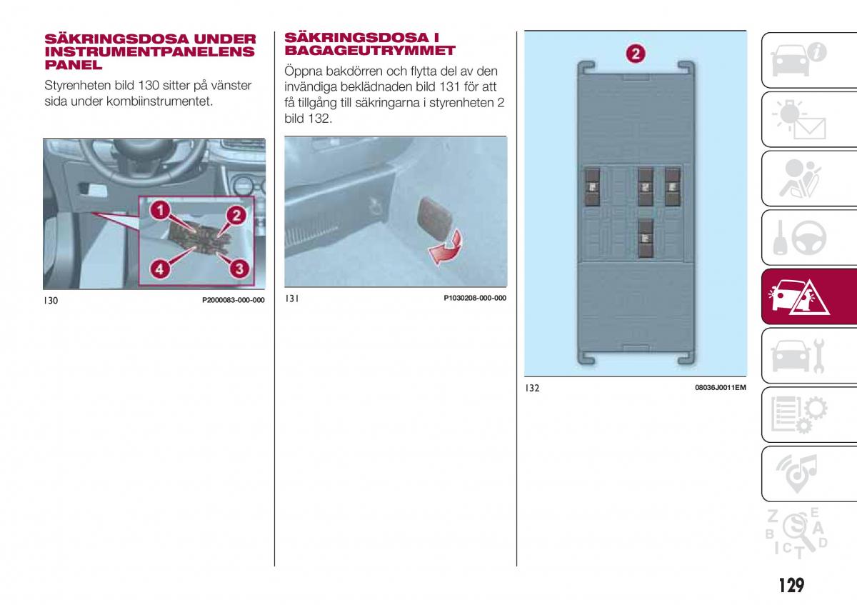 Fiat Tipo combi instruktionsbok / page 131