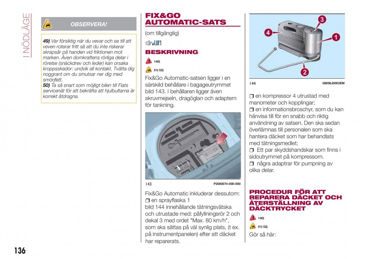 Fiat Tipo combi instruktionsbok / page 138