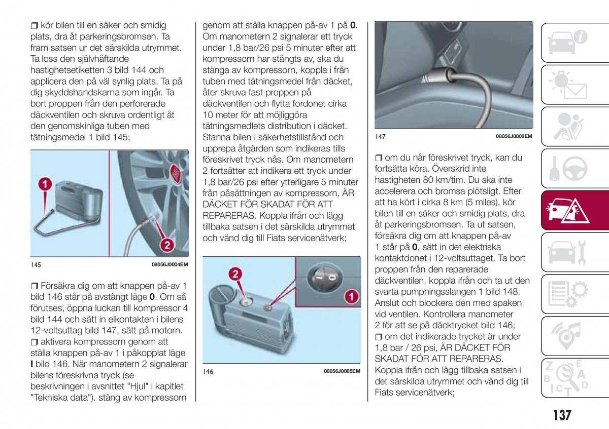 Fiat Tipo combi instruktionsbok / page 139