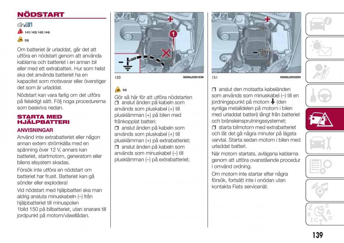 Fiat Tipo combi instruktionsbok / page 141