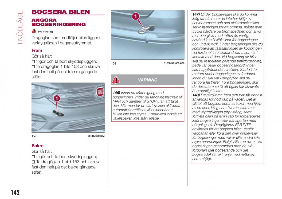 Fiat Tipo combi instruktionsbok / page 144