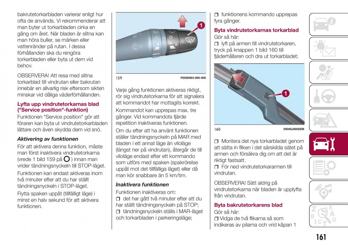 Fiat Tipo combi instruktionsbok / page 163