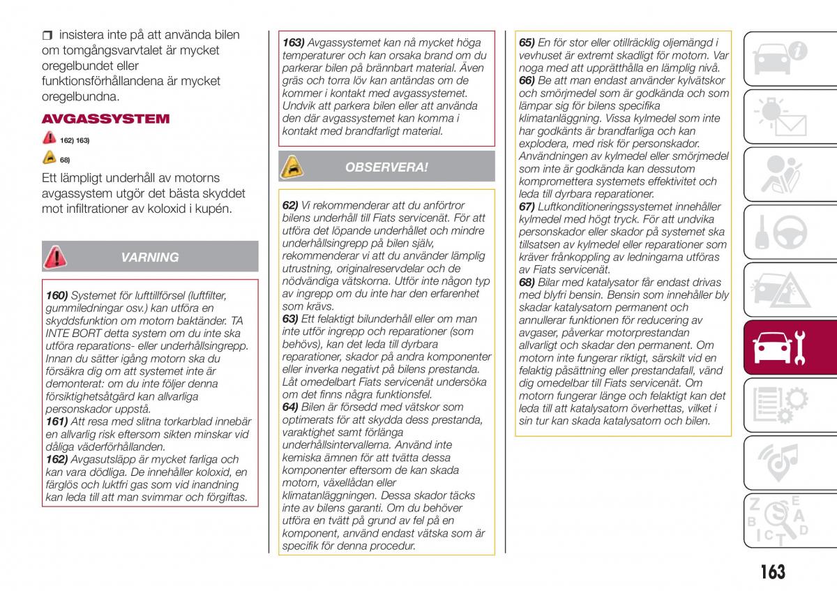 Fiat Tipo combi instruktionsbok / page 165