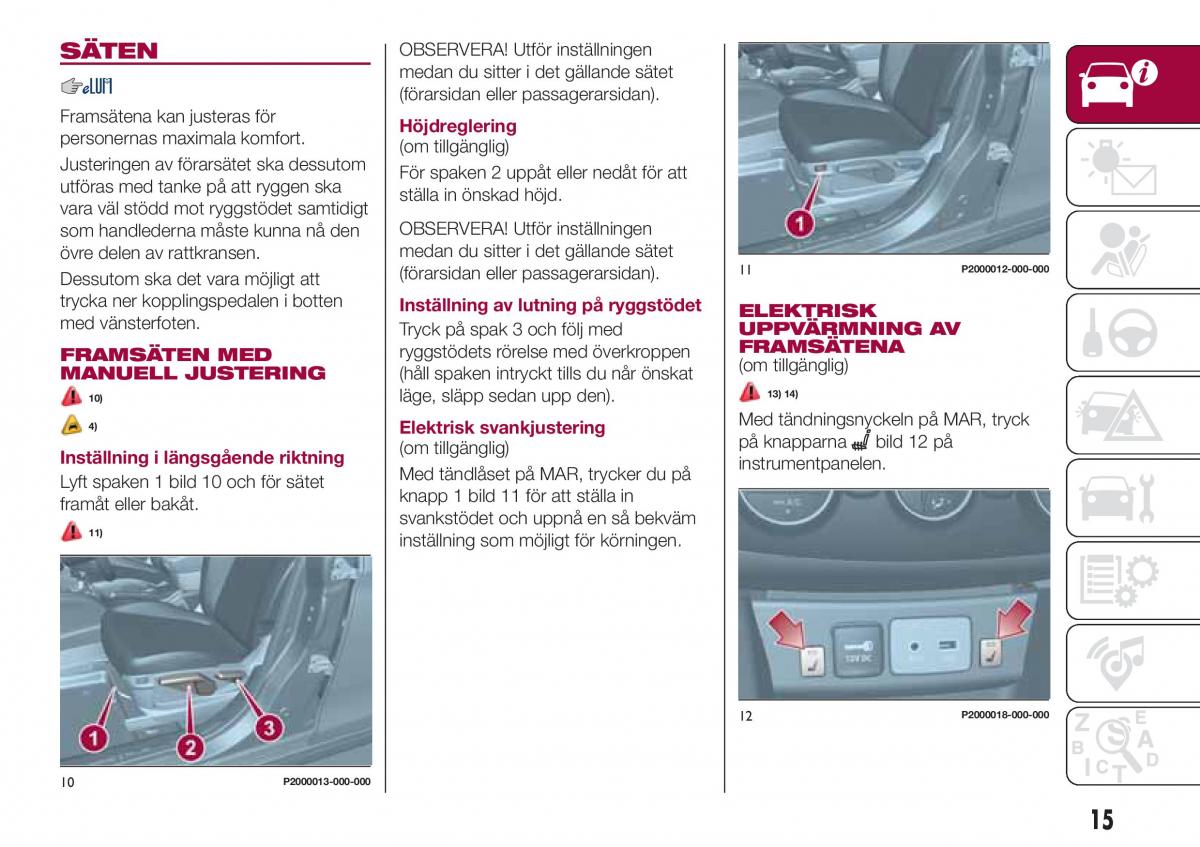 Fiat Tipo combi instruktionsbok / page 17