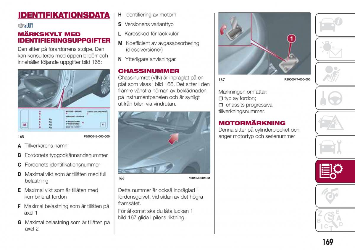 Fiat Tipo combi instruktionsbok / page 171