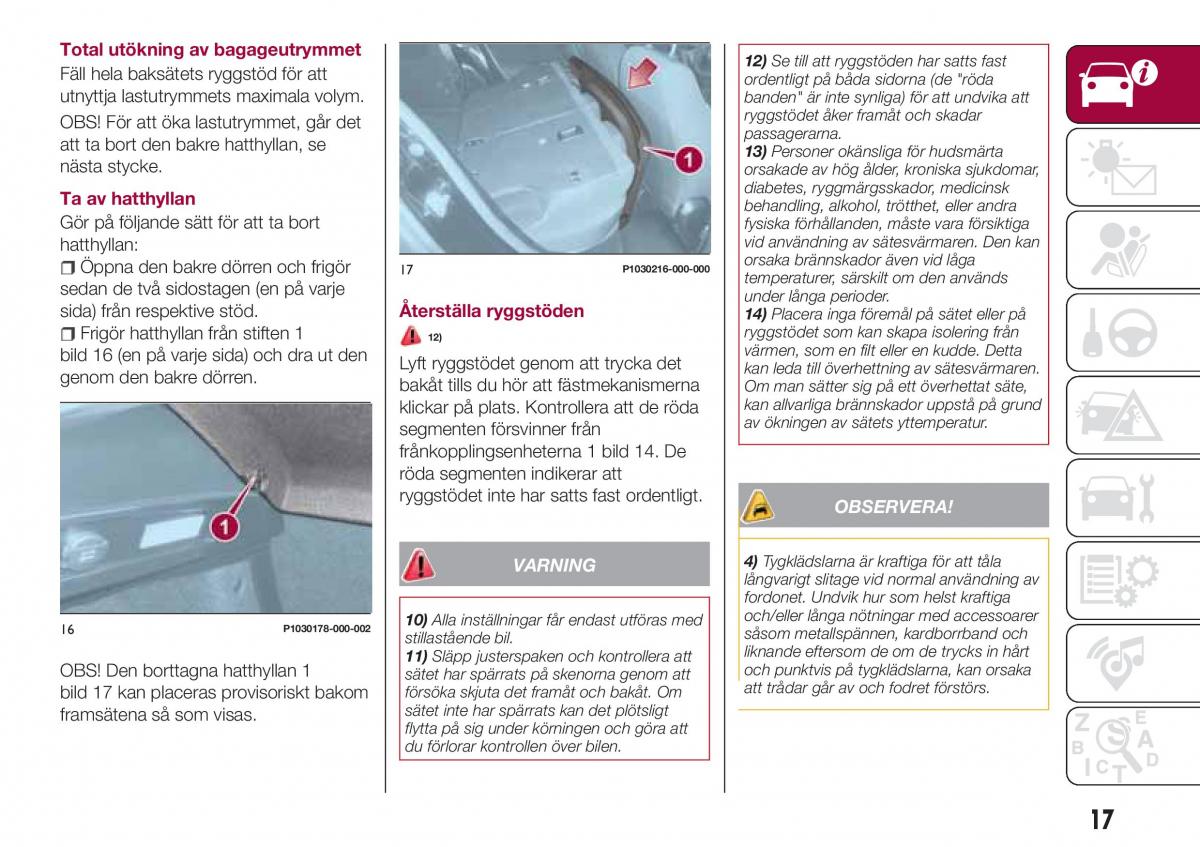 Fiat Tipo combi instruktionsbok / page 19