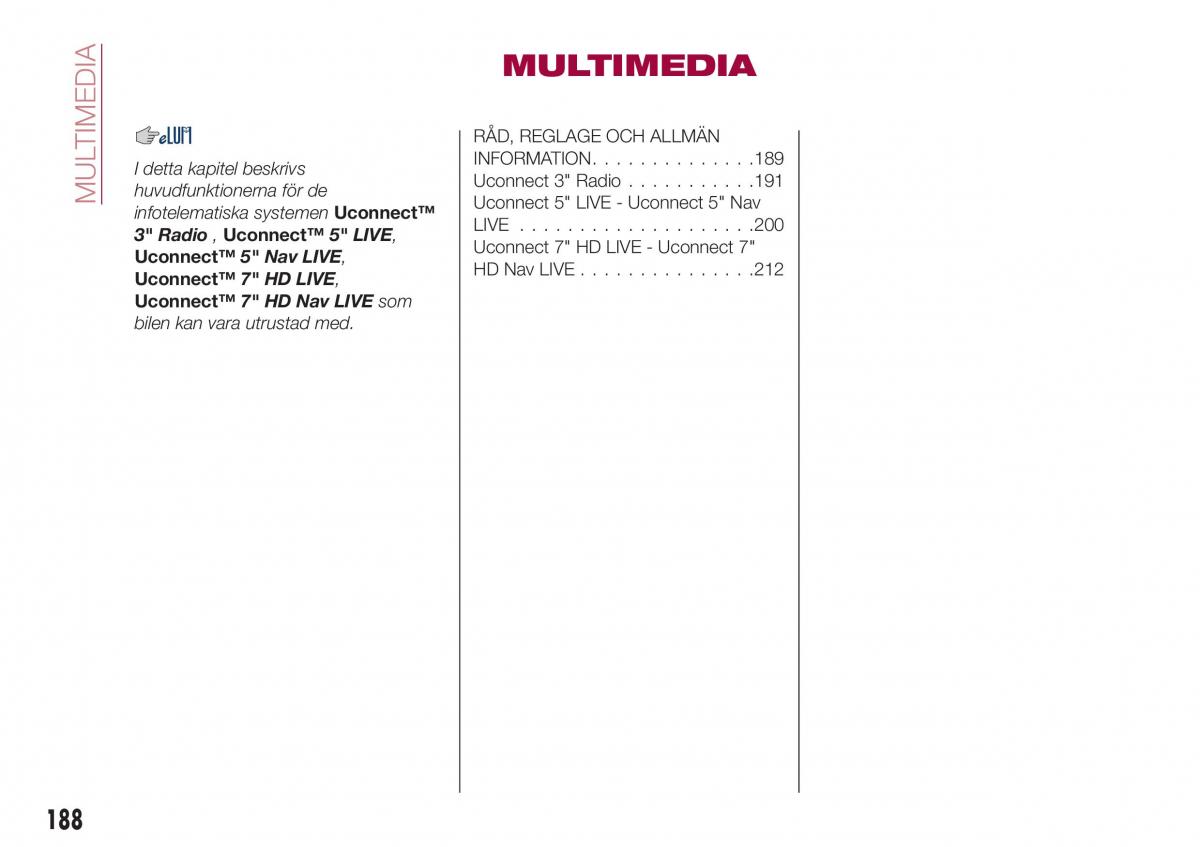 Fiat Tipo combi instruktionsbok / page 190