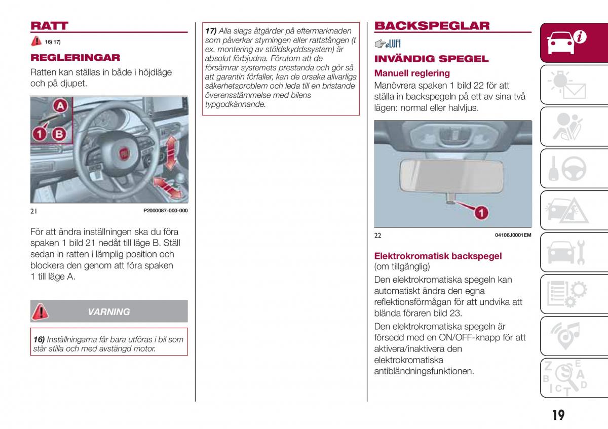 Fiat Tipo combi instruktionsbok / page 21