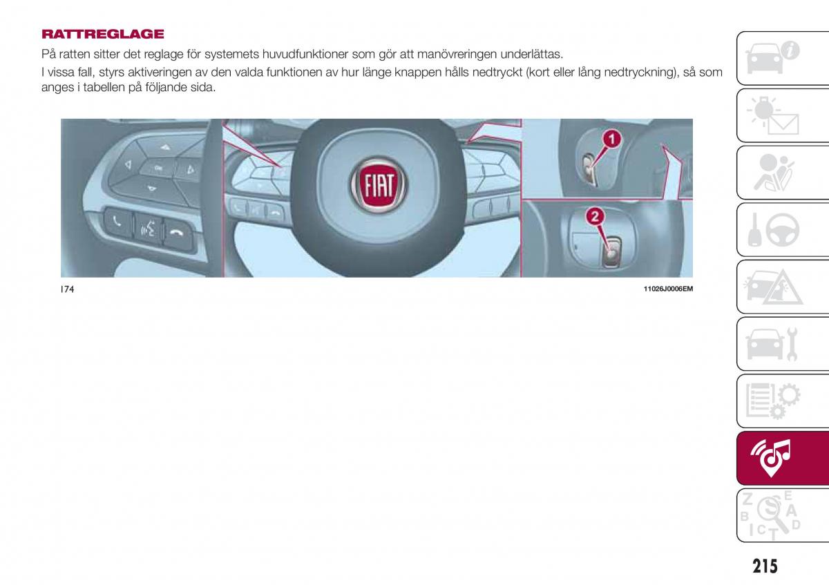 Fiat Tipo combi instruktionsbok / page 217