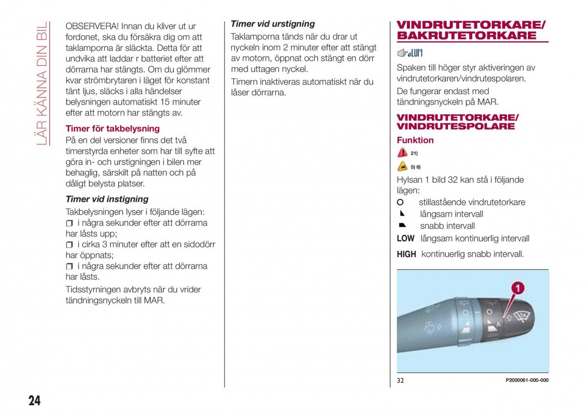 Fiat Tipo combi instruktionsbok / page 26