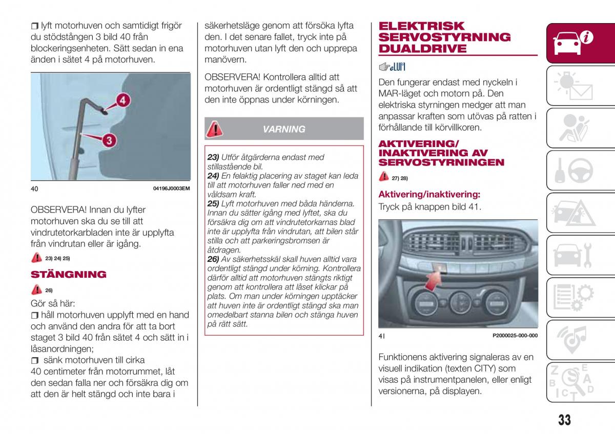 Fiat Tipo combi instruktionsbok / page 35