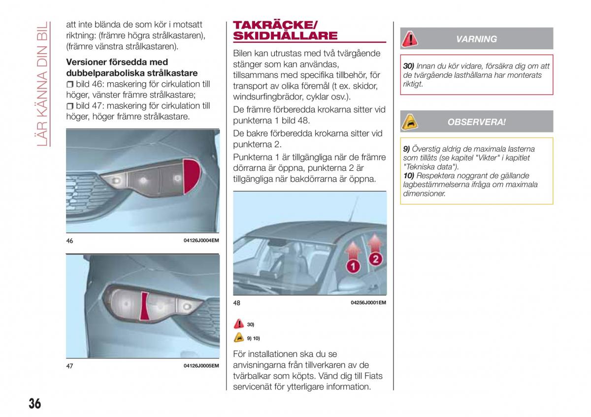 Fiat Tipo combi instruktionsbok / page 38