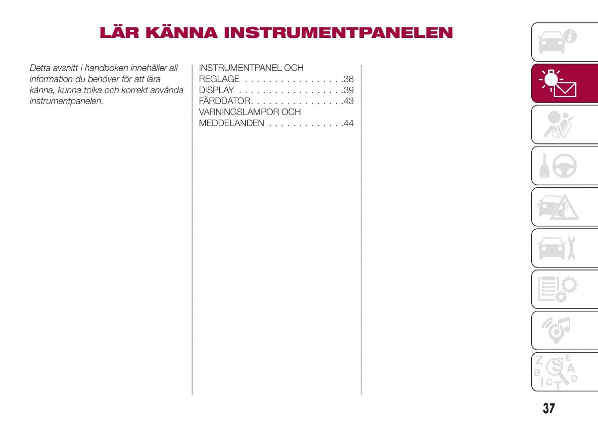 Fiat Tipo combi instruktionsbok / page 39