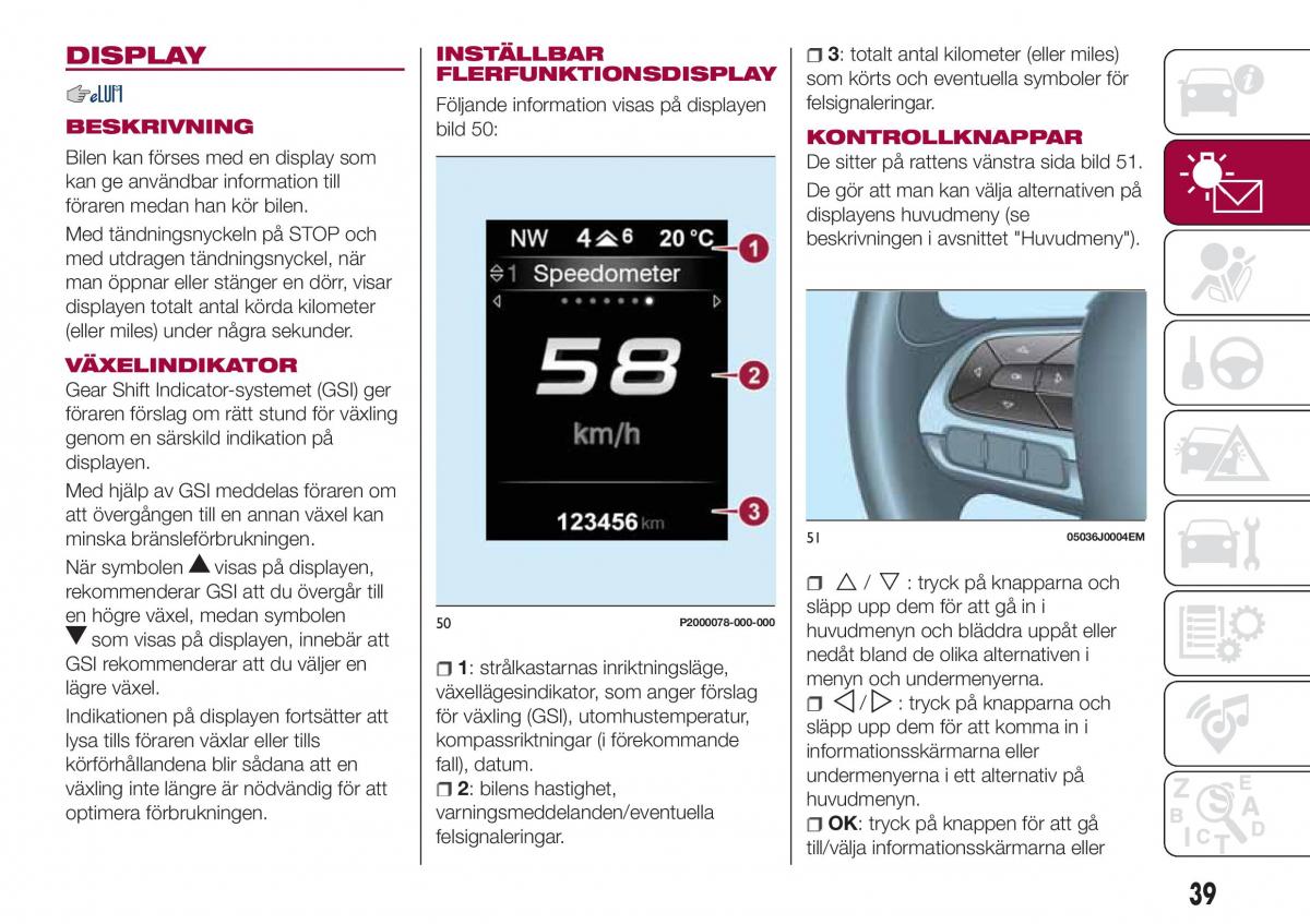 Fiat Tipo combi instruktionsbok / page 41