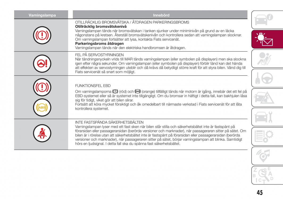 Fiat Tipo combi instruktionsbok / page 47