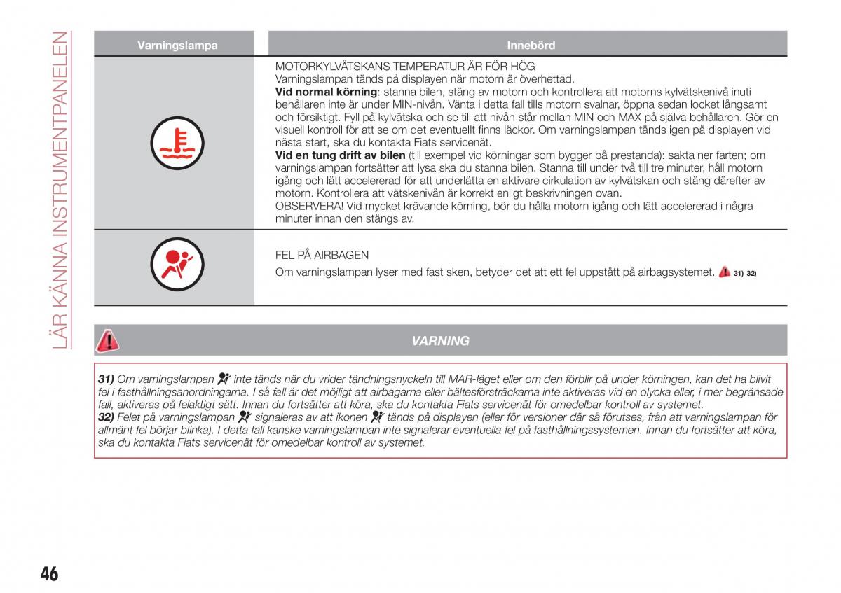 Fiat Tipo combi instruktionsbok / page 48