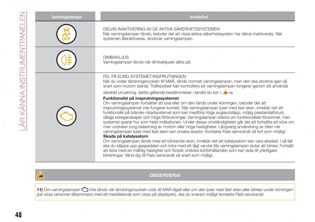 Fiat Tipo combi instruktionsbok / page 50