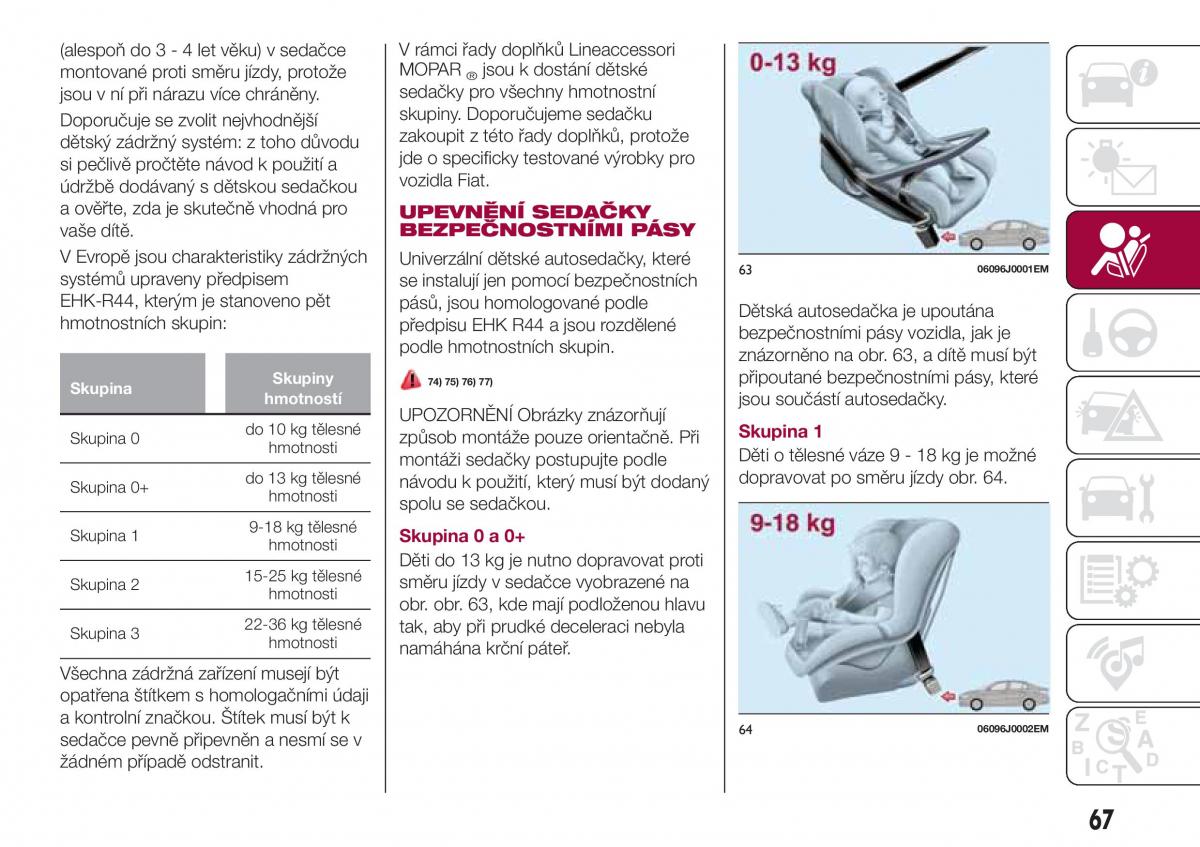 Fiat Tipo sedan navod k obsludze / page 69