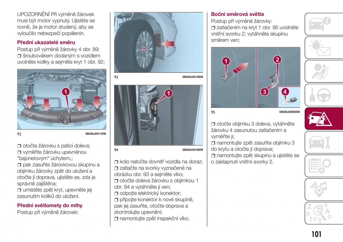 Fiat Tipo sedan navod k obsludze / page 103