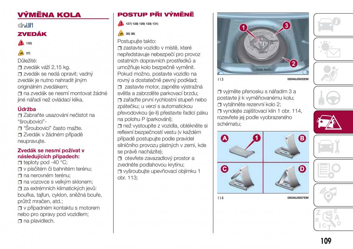 Fiat Tipo sedan navod k obsludze / page 111