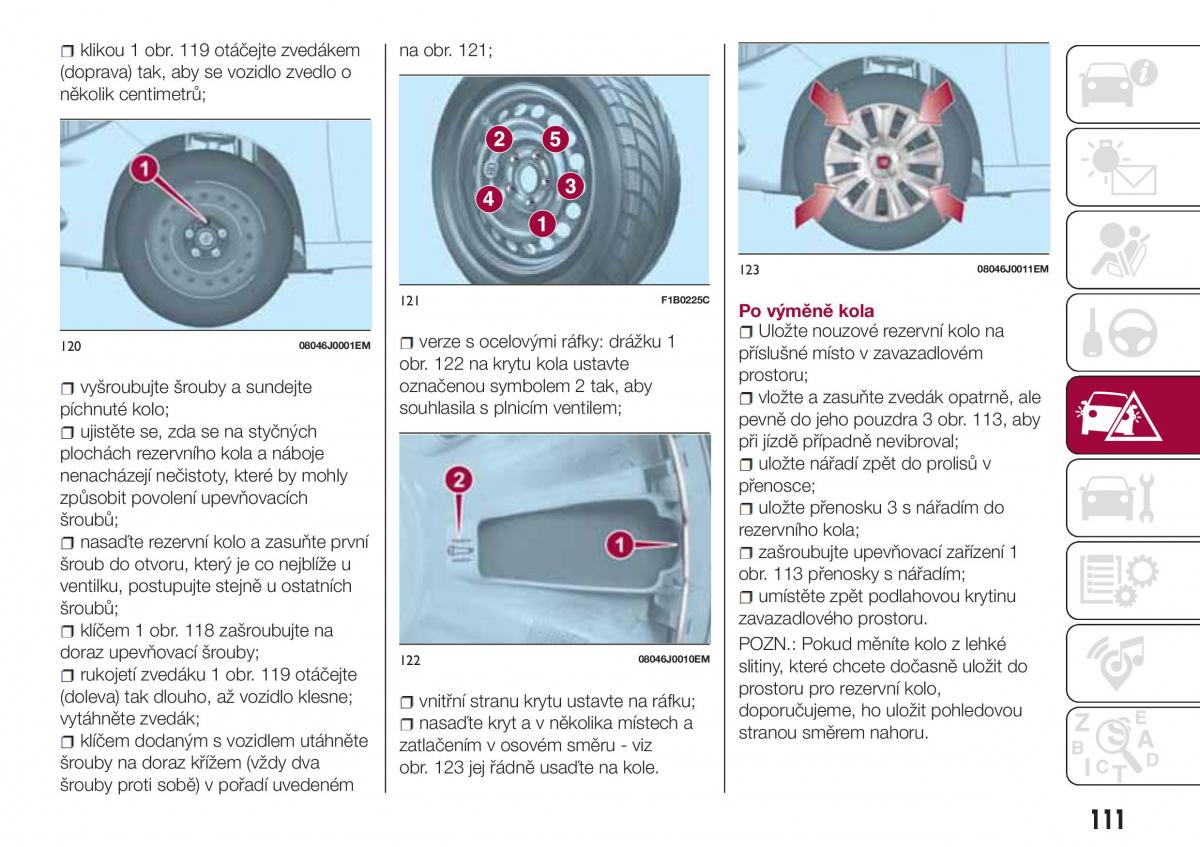 Fiat Tipo sedan navod k obsludze / page 113