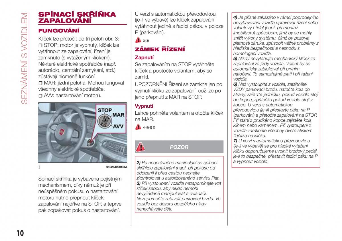 Fiat Tipo sedan navod k obsludze / page 12