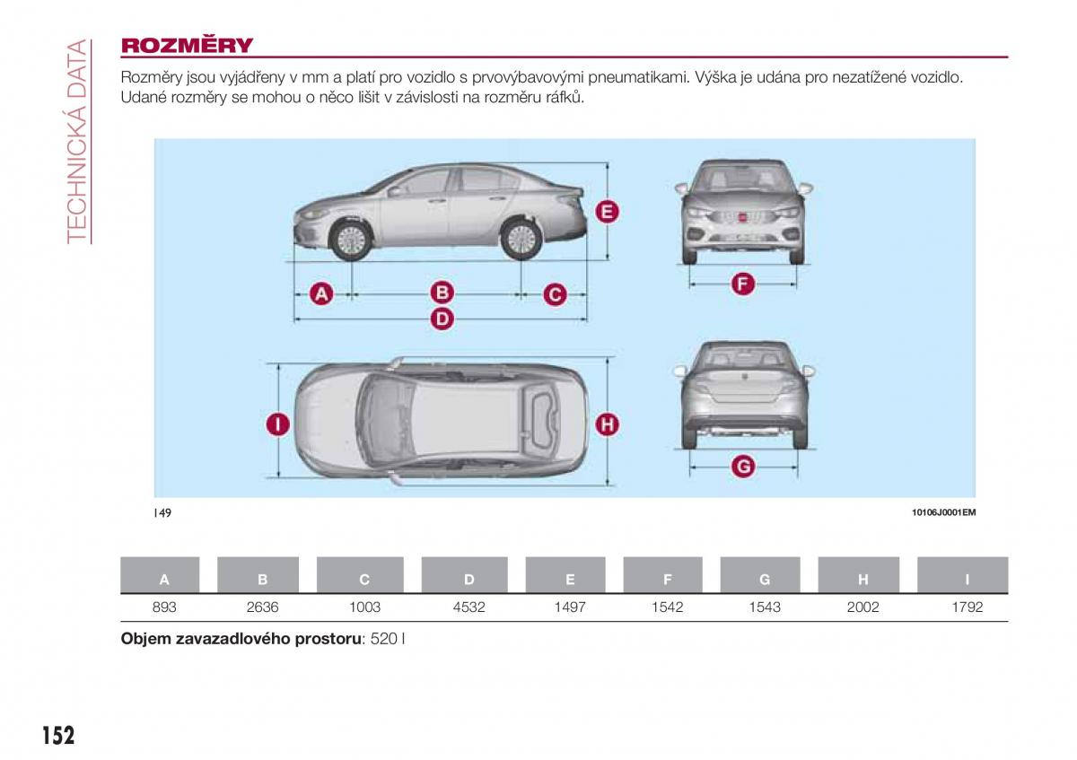 Fiat Tipo sedan navod k obsludze / page 154