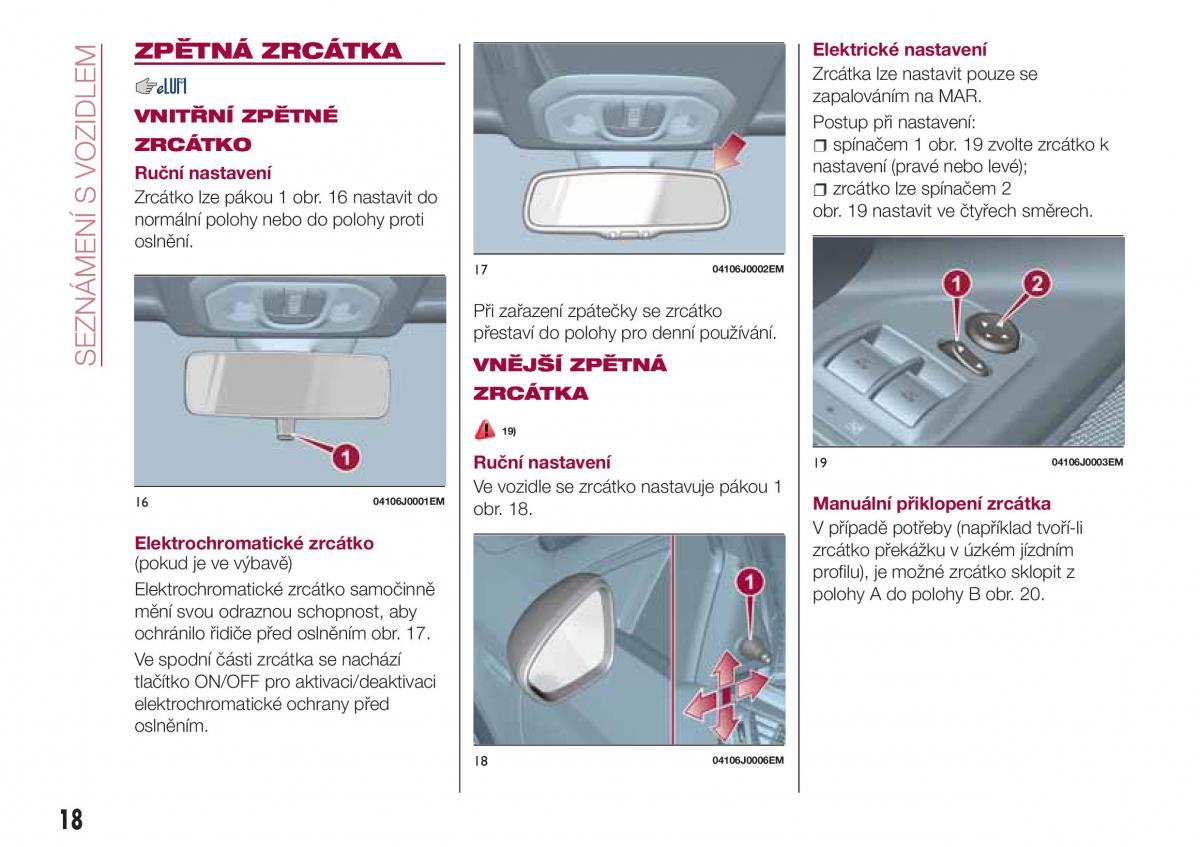 Fiat Tipo sedan navod k obsludze / page 20