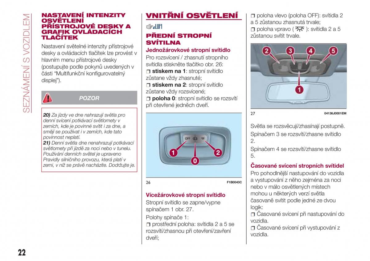 Fiat Tipo sedan navod k obsludze / page 24