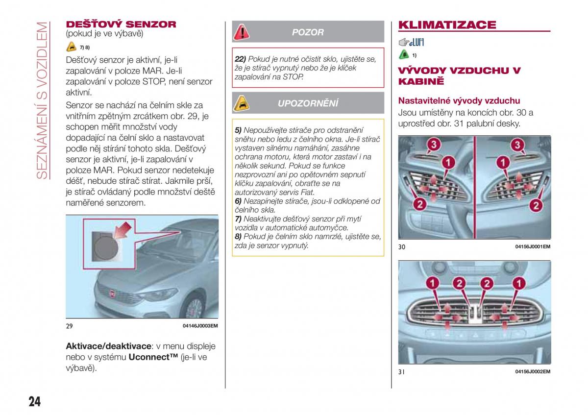 Fiat Tipo sedan navod k obsludze / page 26