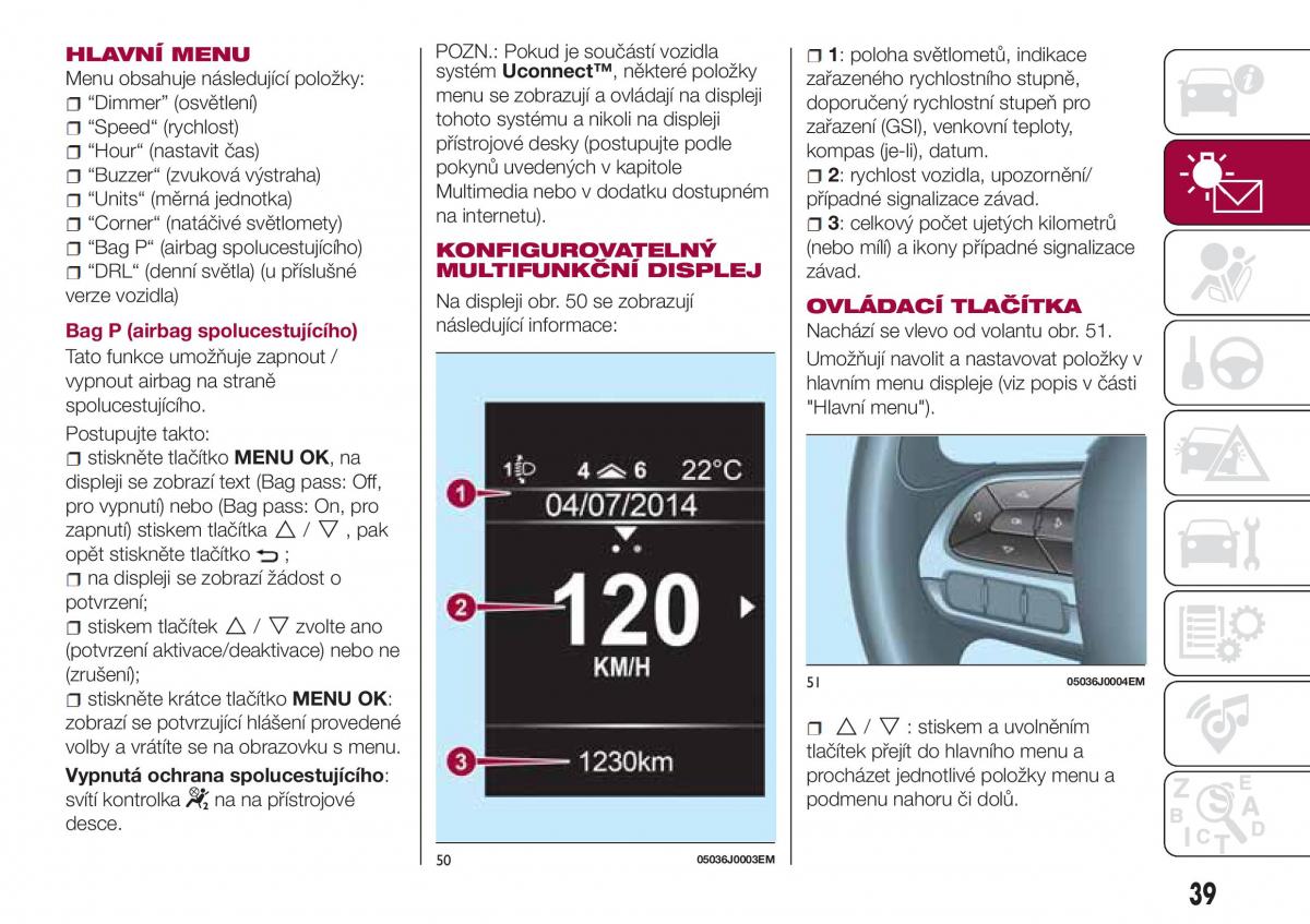 Fiat Tipo sedan navod k obsludze / page 41