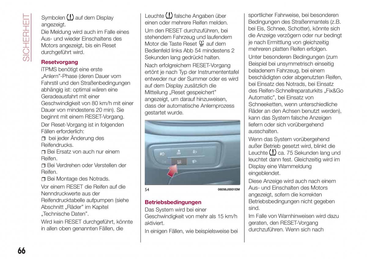 Fiat Tipo sedan Handbuch / page 68