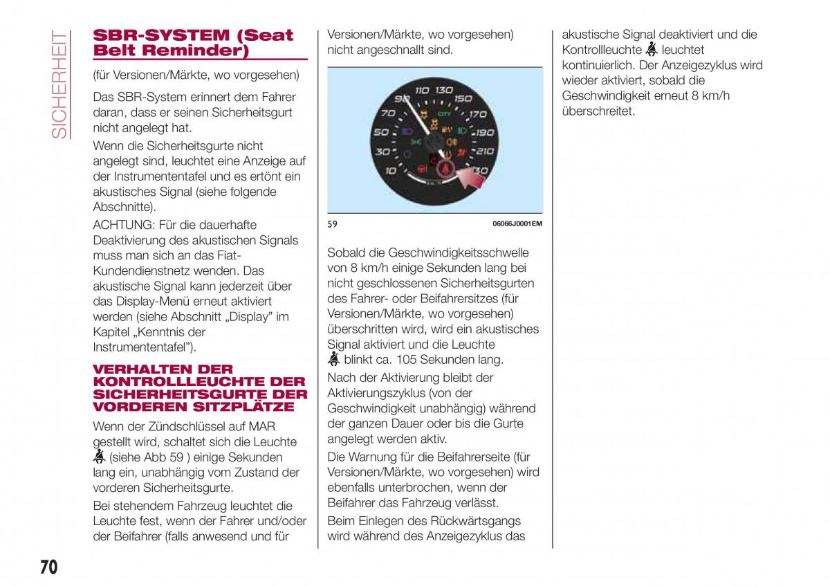 Fiat Tipo sedan Handbuch / page 72