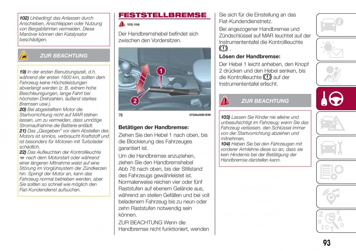 Fiat Tipo sedan Handbuch / page 95