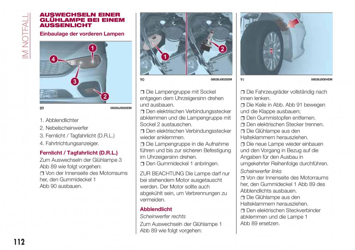 Fiat Tipo sedan Handbuch / page 114